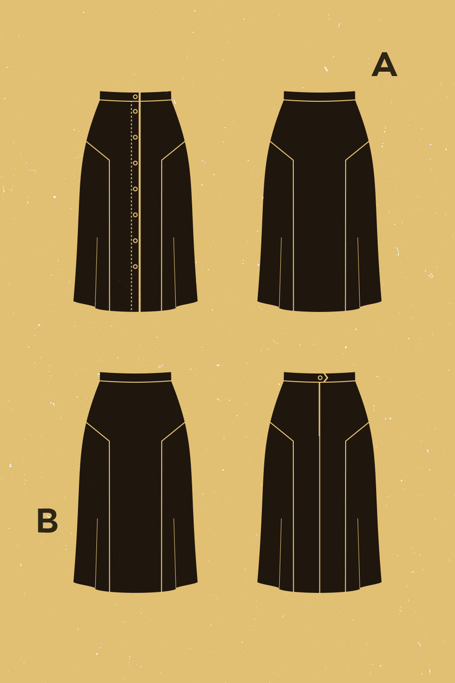 Azara Skirt Pattern | Patron de Jupe Azara | Deer & Doe
