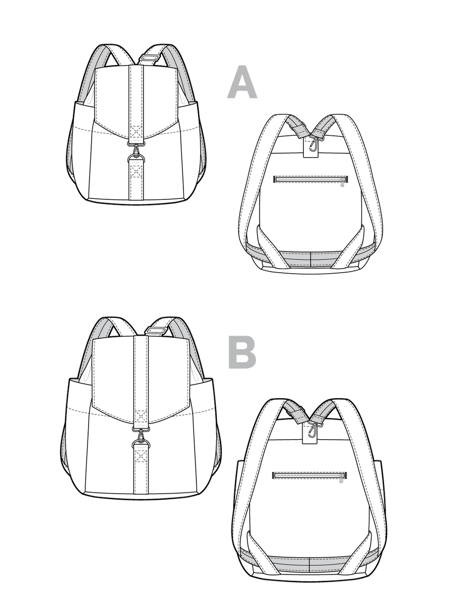 Butterscotch Bag | Backpack Views A and B | Closet Core Crew