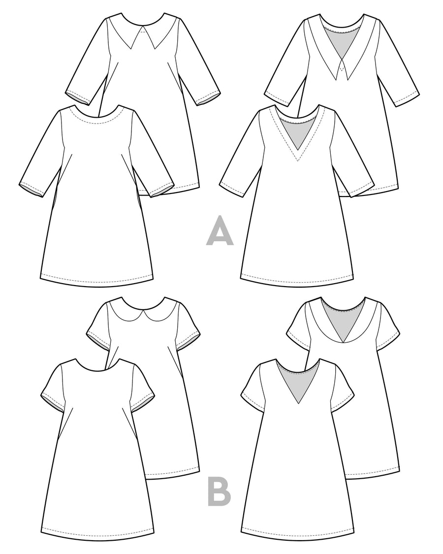 Moonlight Dress | Views A and B | Closet Core Crew