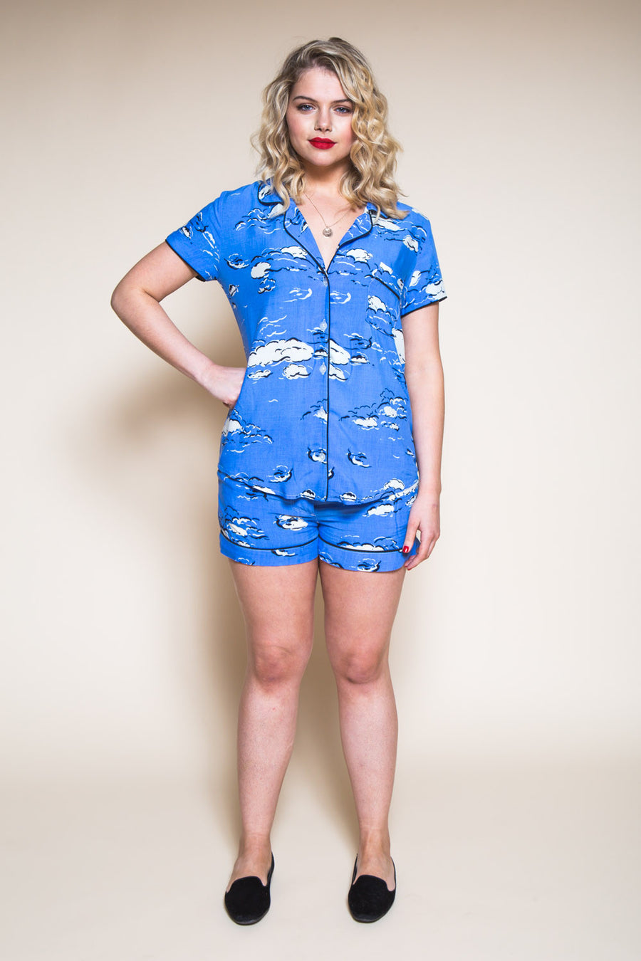 Carolyn Pajamas Pattern // Shorts + Short sleeve pajama top // Closet Core Patterns