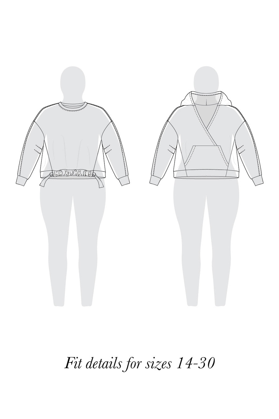 Mile End Sweatshirt Pattern | Tech flats | by Closet Core Patterns