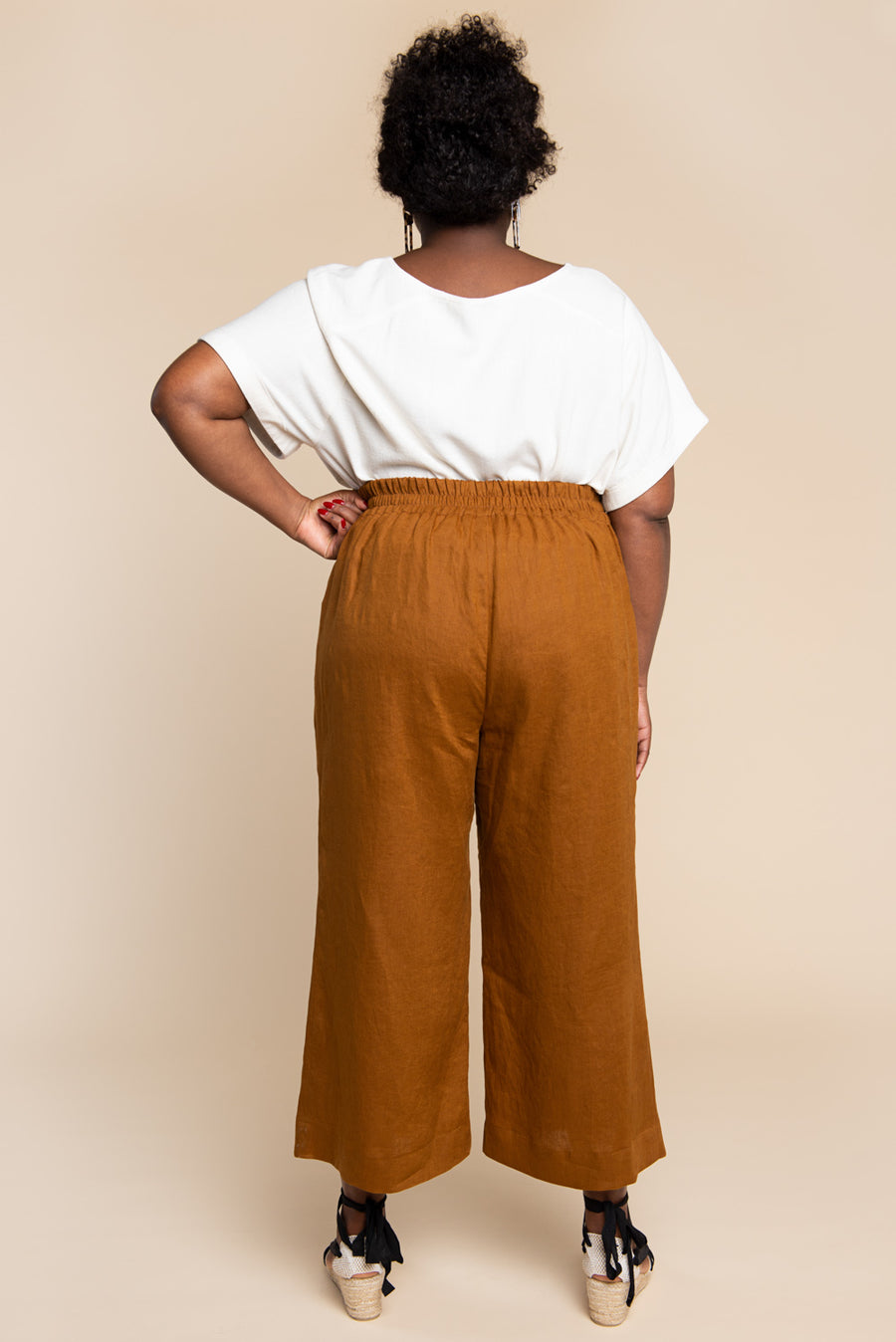 Pietra Pants & Shorts Pattern - Wide legged elastic waist pants pattern | Closet Core Patterns
