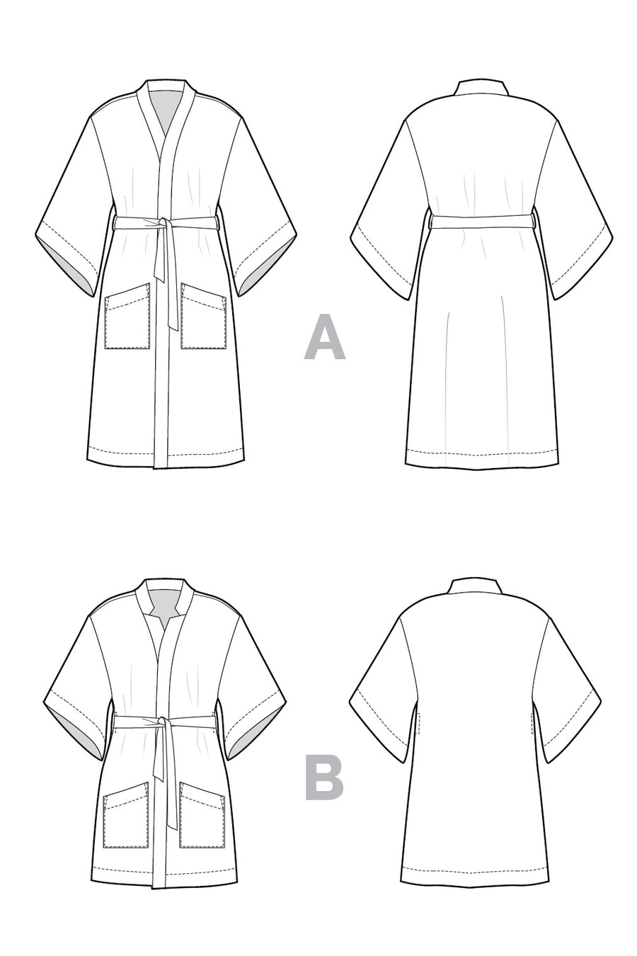 Veronik Robe Tech Flats | Robe Pattern | Closet Core Patterns