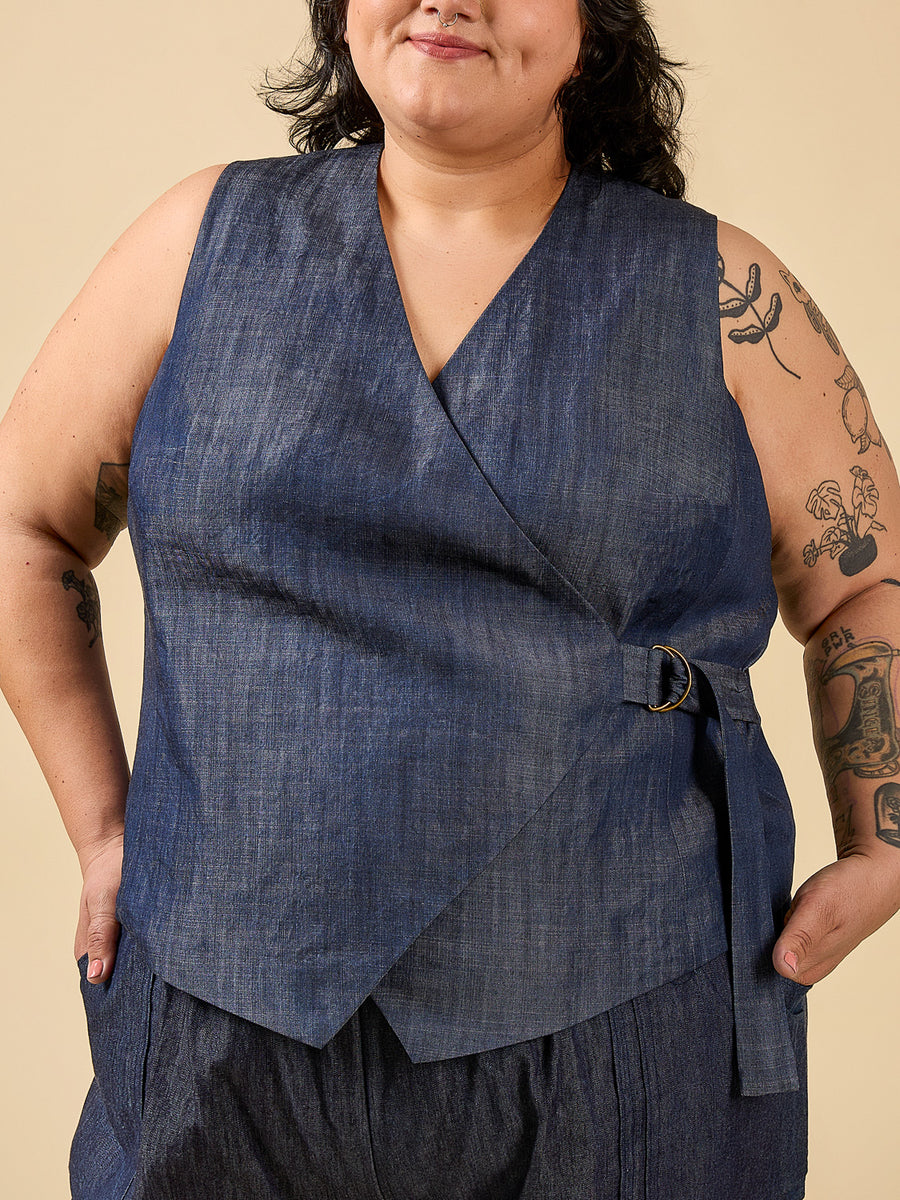 Aylin Wrap Dress + Vest |Dress + Vest Pattern