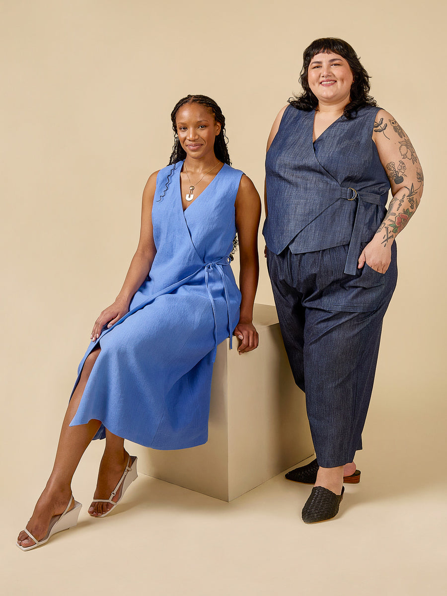 Aylin Wrap Dress + Vest |Dress + Vest Pattern