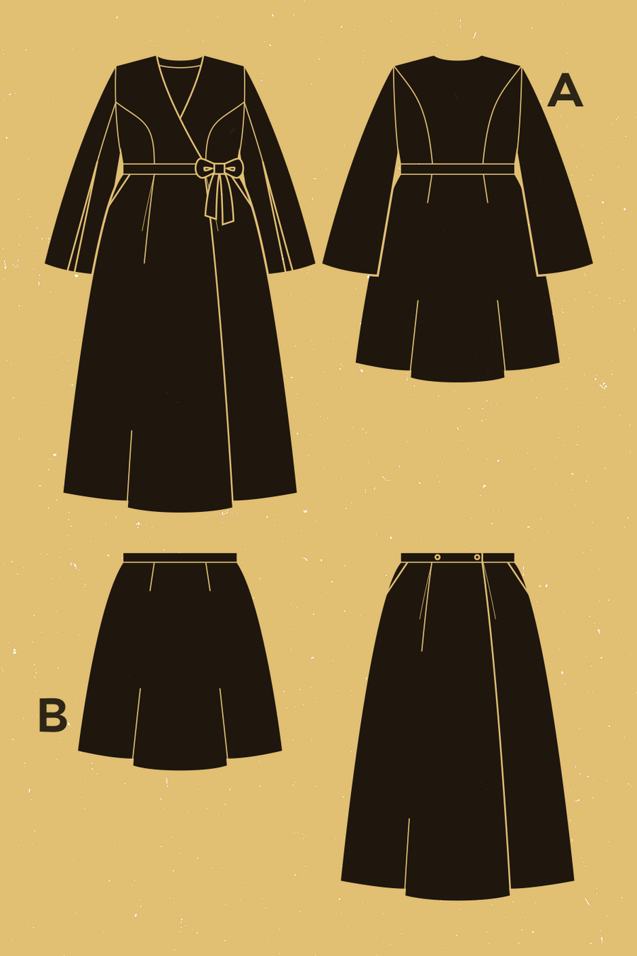 Circée Dress + Skirt Pattern | Patron de Robe + Jupe Circée | Deer & Doe