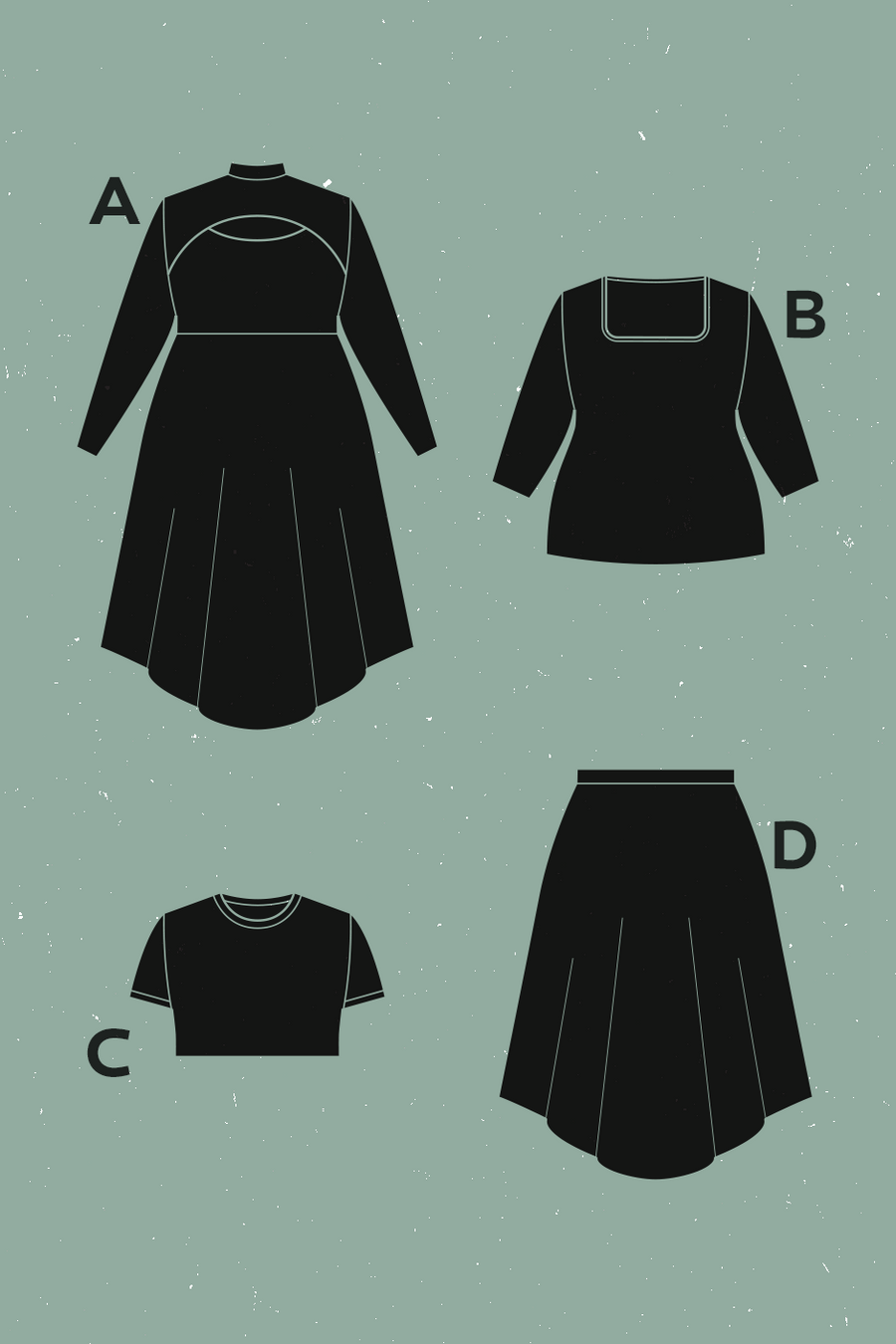 Orage Dress, Top + Skirt Pattern Orage Dress, Top + Skirt Pattern