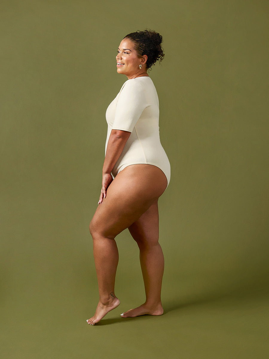 Donna Bodystuit | Elbow Length Sleeve  | Plus Size Pattern | Closet Core Crew