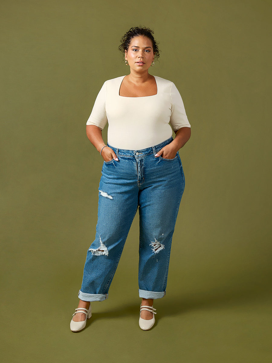 Donna Bodystuit | Elbow Length Sleeve  | Plus Size Pattern | Closet Core Crew