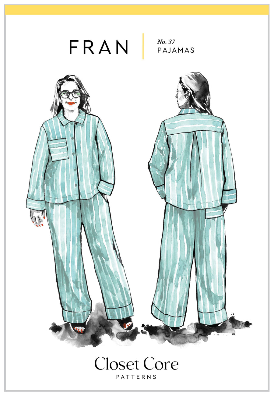 Fran Pajamas | Pajama Bottom + Pajama Top | Front Envelope | Closet Core Patterns
