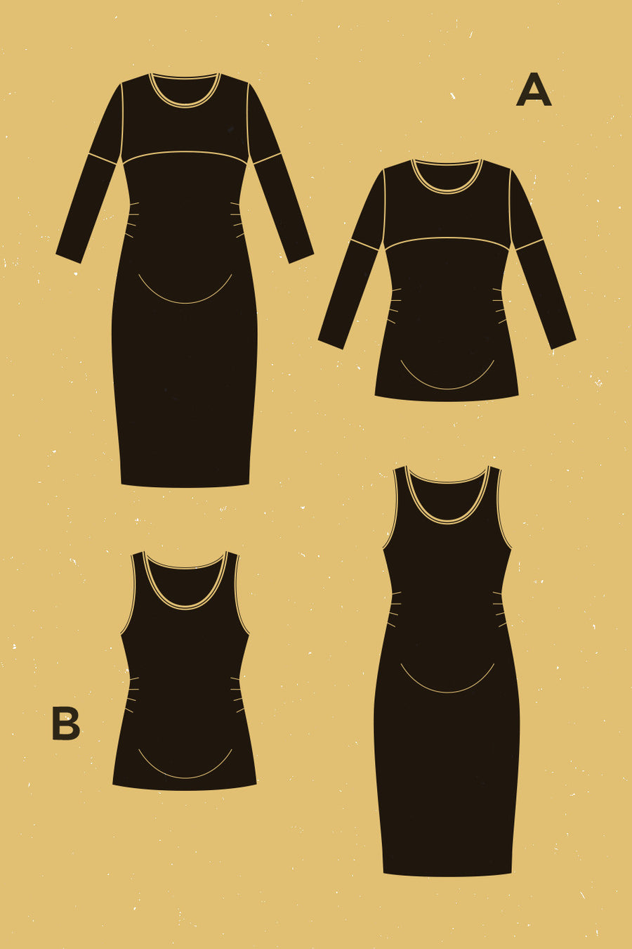 Givre Maternity Dress + T-shirt Pattern | Deer & Doe Closet Core Patterns Givre Maternity Dress + T-shirt Pattern | Deer & Doe Closet Core Patterns