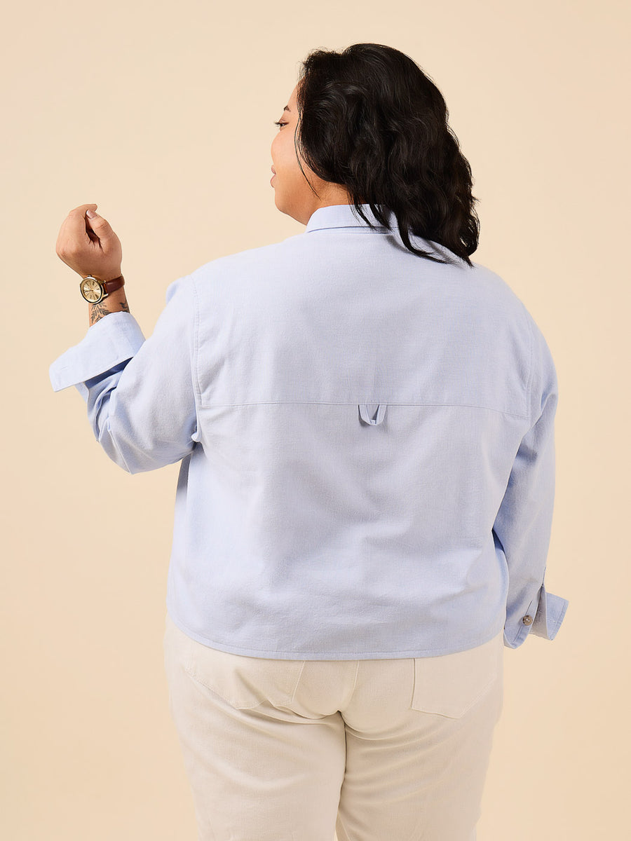 Jenna Cropped Shirt | Plus Size Shirt +Shirtdress Pattern | Closet Core Patterns