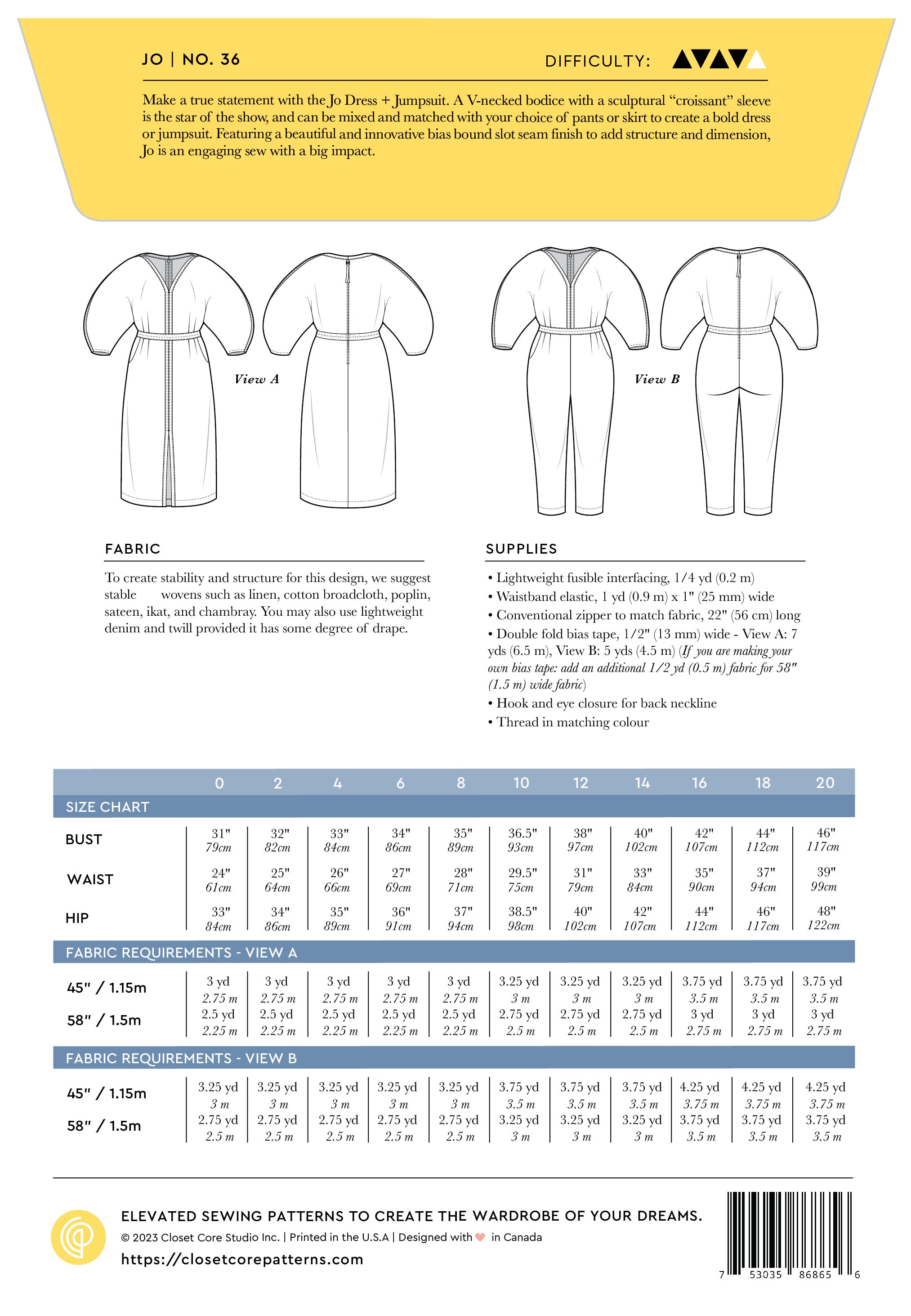 Jo Dress Pattern + Jumpsuit Pattern | Sewing Pattern – Closet Core Patterns