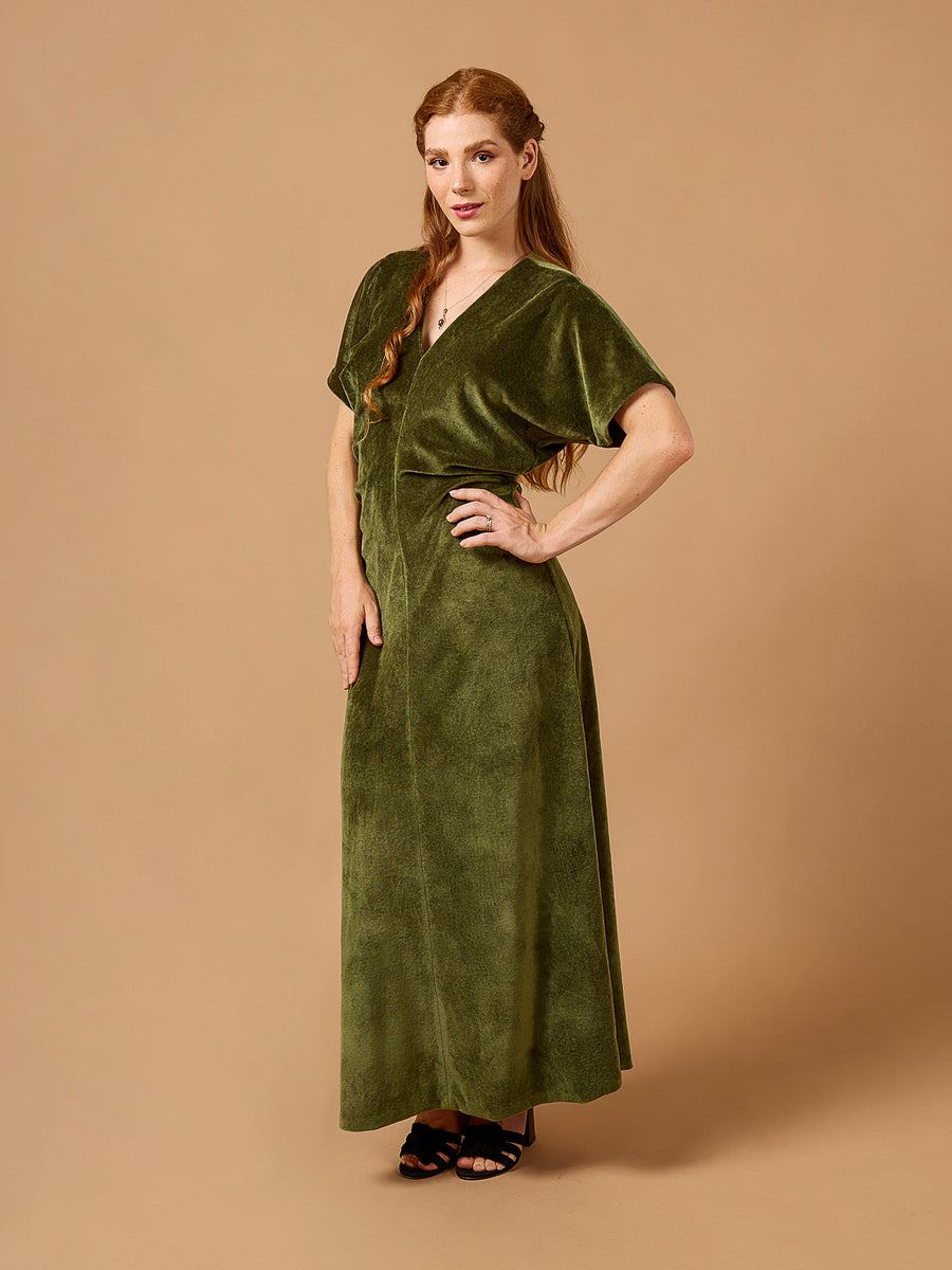 Mistral Dress | Maxi-length Knit Dress Pattern | Deer&Doe Patterns