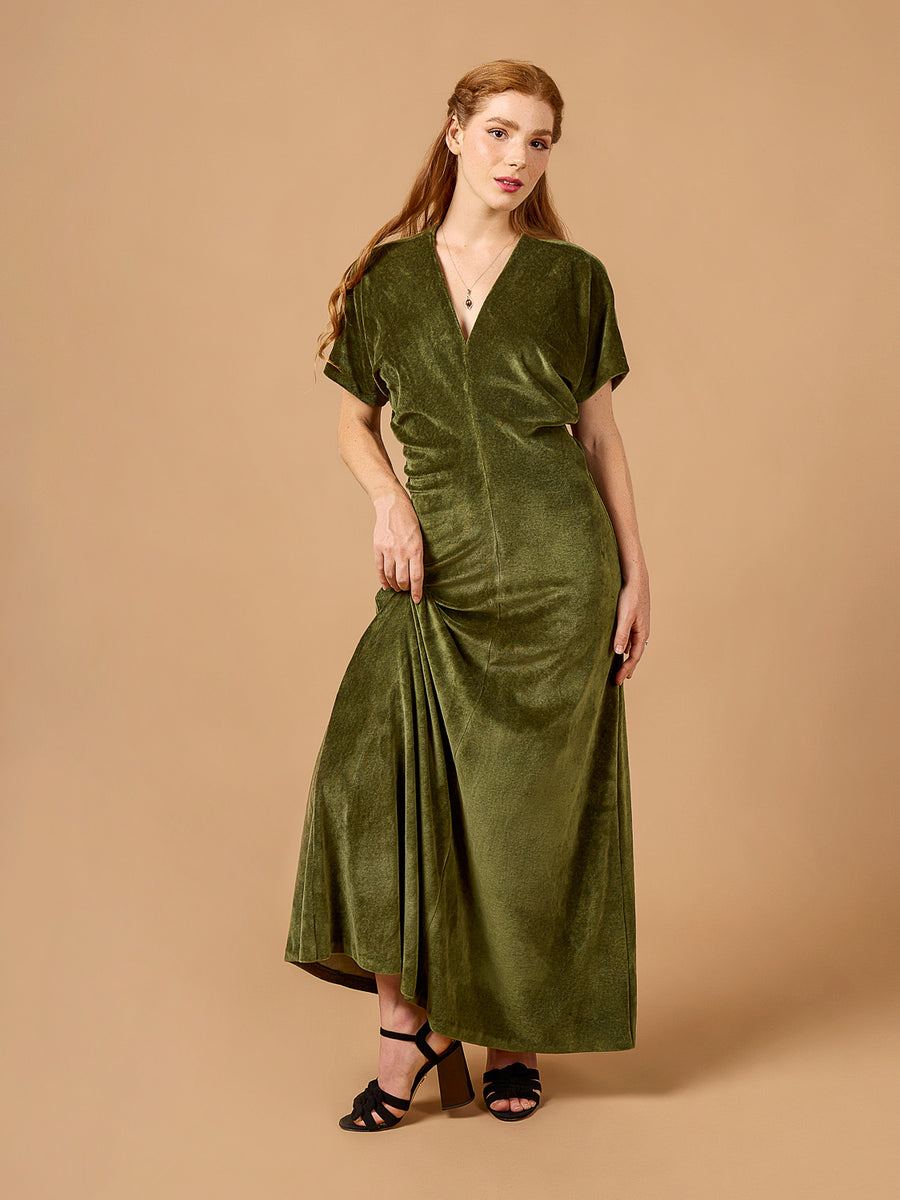 Mistral Dress | Maxi-length Knit Dress Pattern | Deer&Doe Patterns