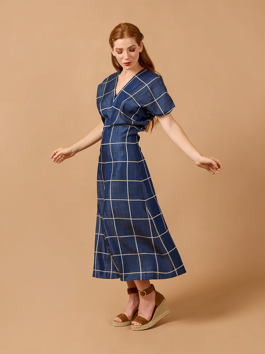 Mistral Dress | Midi-length Woven Dress Pattern | Deer&Doe Patterns