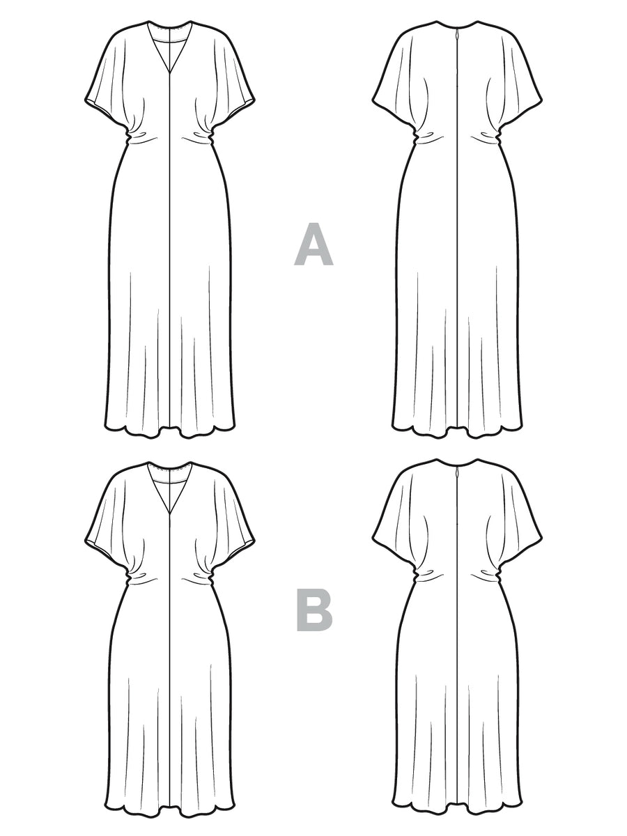 Mistral Dress | Technical Flatlays | Deer&Doe Patterns
