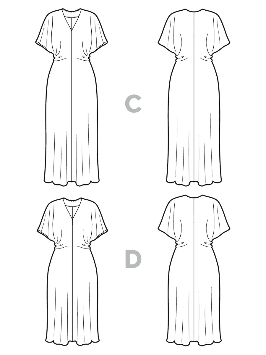 Mistral Dress | Technical Flatlays | Deer&Doe Patterns