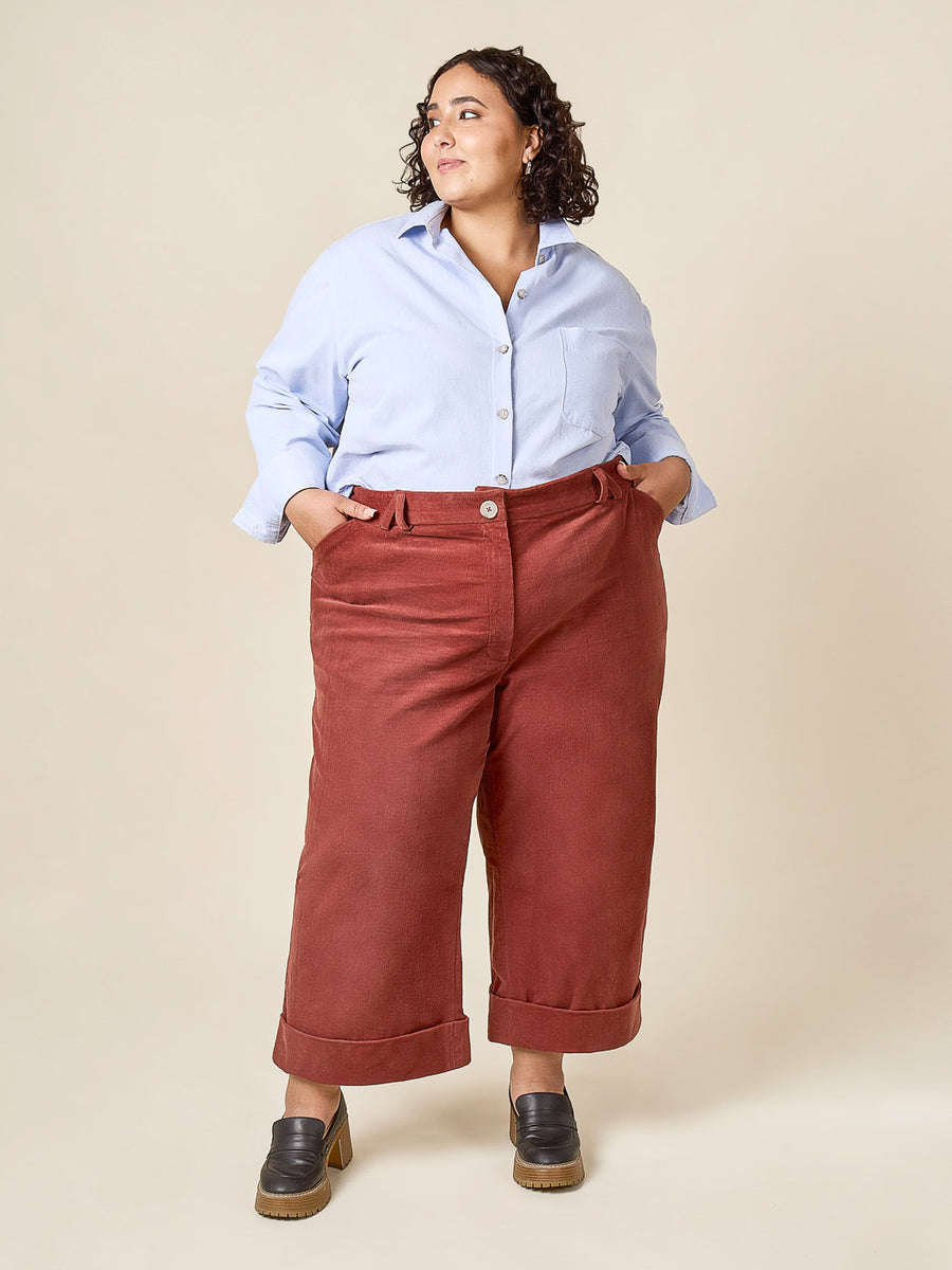 Rika Pants | Plus Size Cropped Pants Pattern | Closet Core Patterns