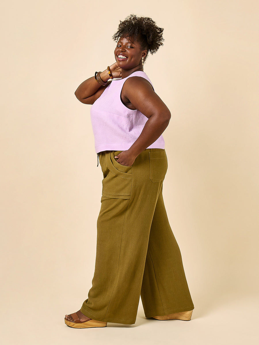 Sepia Wide Leg Pants | Plus Size Pants Pattern | Closet Core Patterns