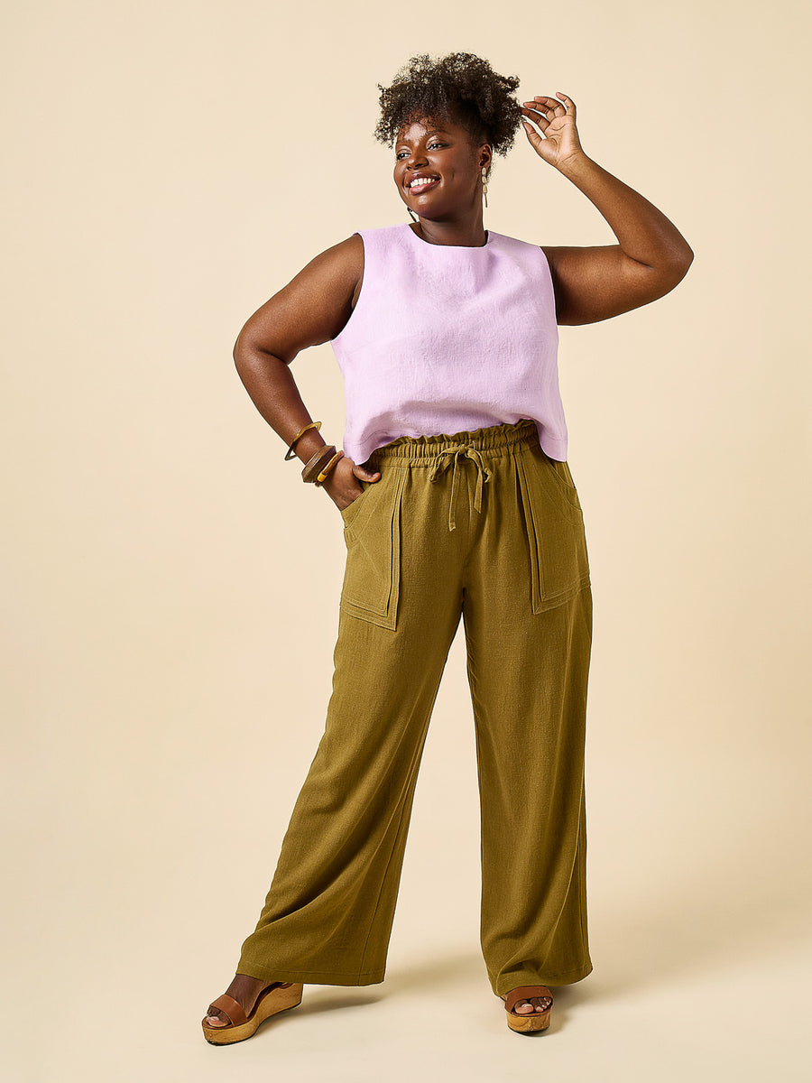 Sepia Wide Leg Pants | Plus Size Pants Pattern | Closet Core Patterns