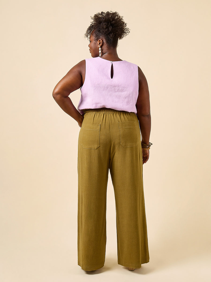 Sepia Wide Leg Pants | Plus Size Pants Pattern | Closet Core Patterns