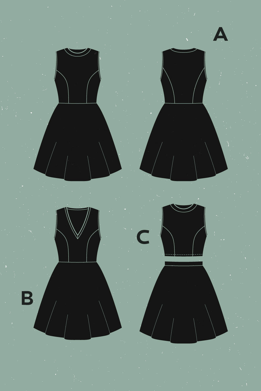 Zéphyr Dress, Top + Skirt Pattern | Patron de Robe, Haut + Jupe Zéphyr | Deer & Doe