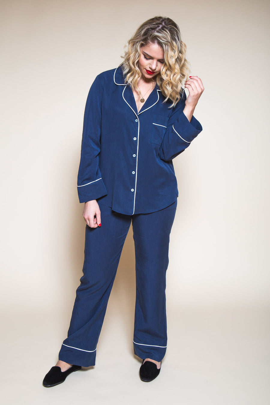Carolyn Pajamas Pattern // Pajama bottom + long sleeved pajama top // Closet Core Patterns