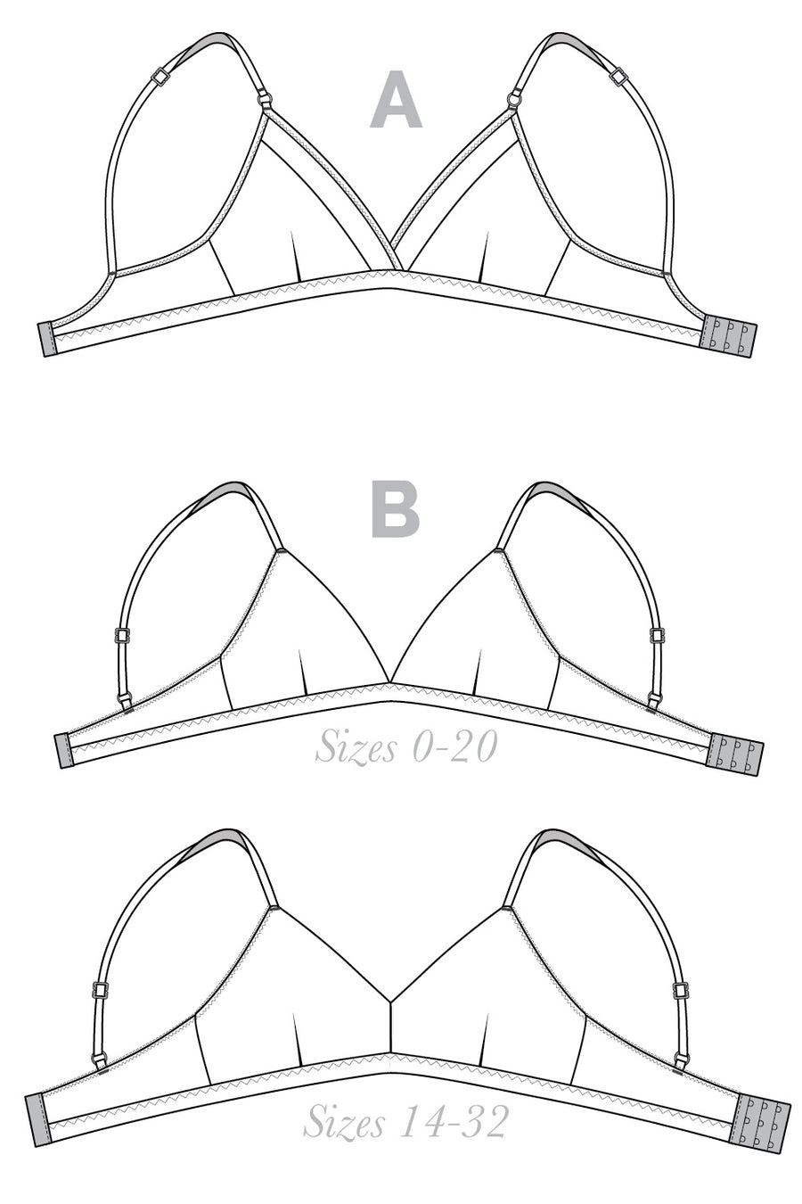 Céline Bralette Pattern | Bra pattern | Closet Core Patterns