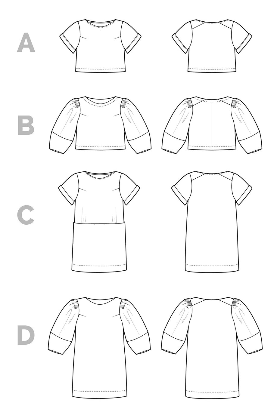 Cielo Top & Dress Pattern | Sewing Pattern Closet Core Patterns Cielo Top & Dress Pattern | Sewing Pattern Closet Core Patterns