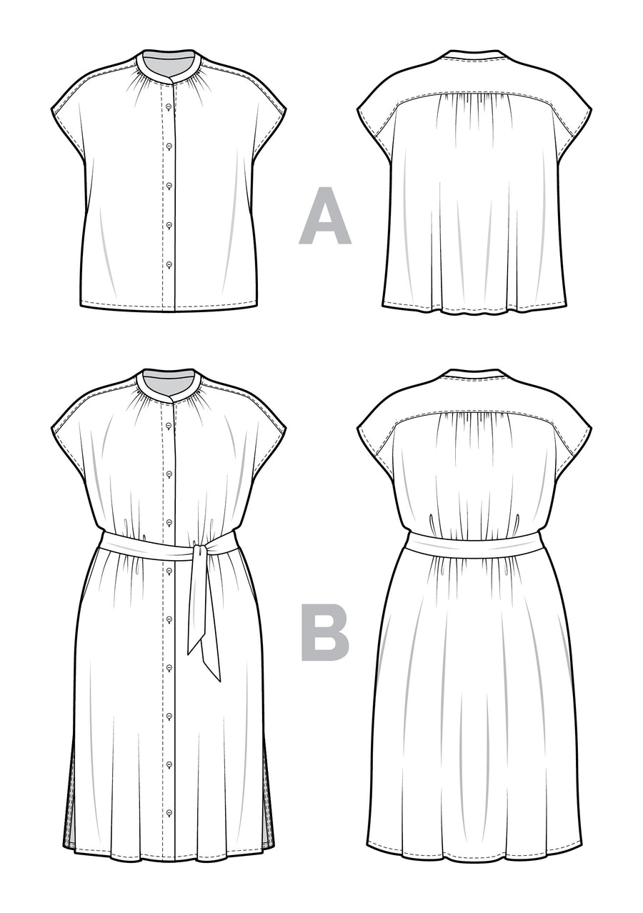 Periwinkle Shirt and Shirtdress Pattern | Closet Core Crew