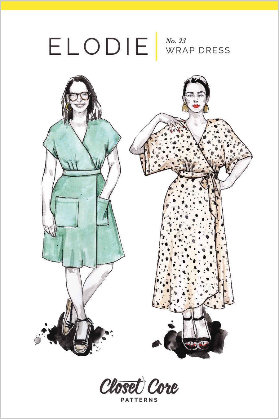 Elodie Wrap Dress Pattern | Sewing Pattern Closet Core Patterns Elodie Wrap Dress Pattern | Sewing Pattern Closet Core Patterns