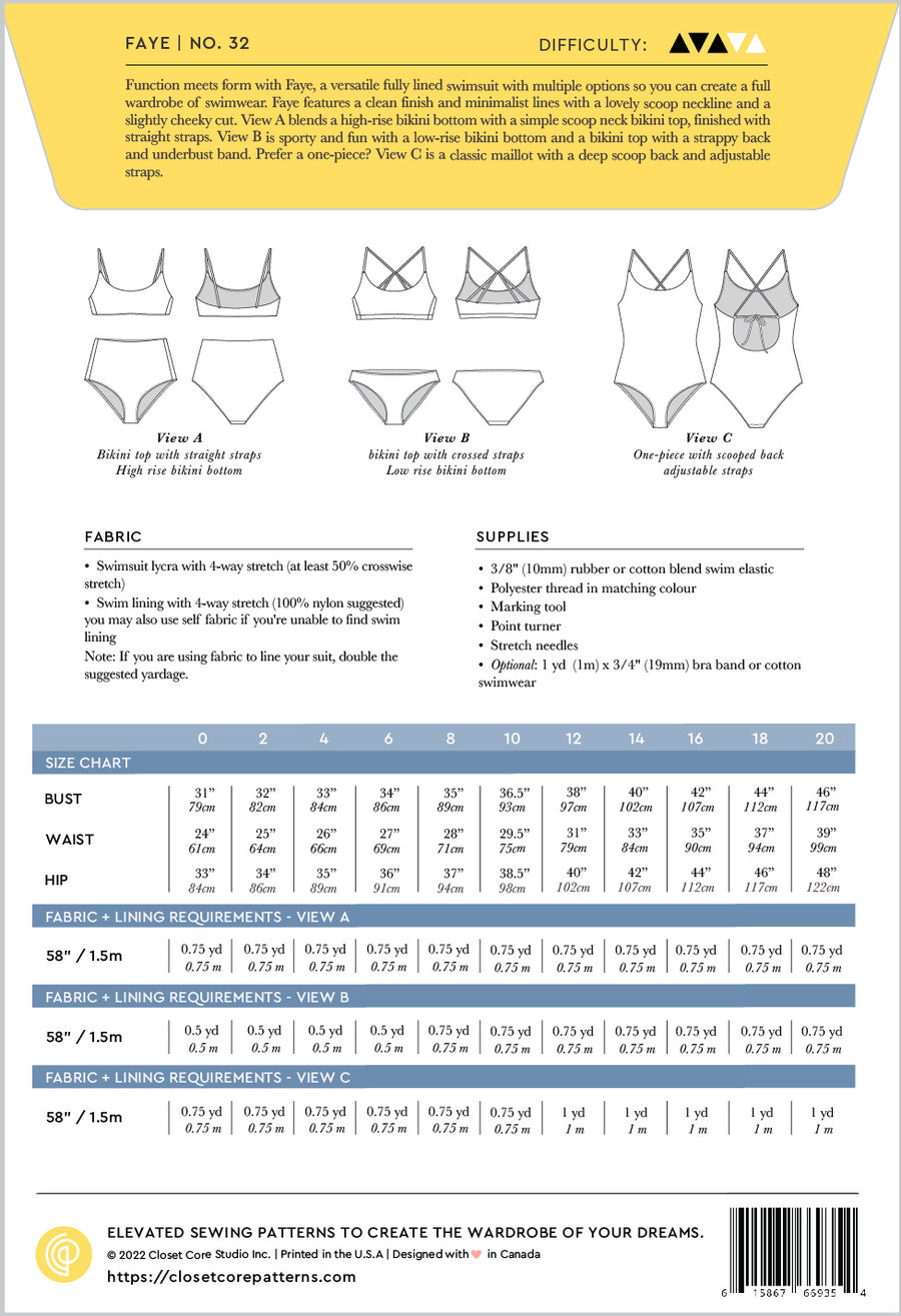 DIY French Cut One Piece Swimsuit Birdie PDF Sewing Pattern -  Sweden