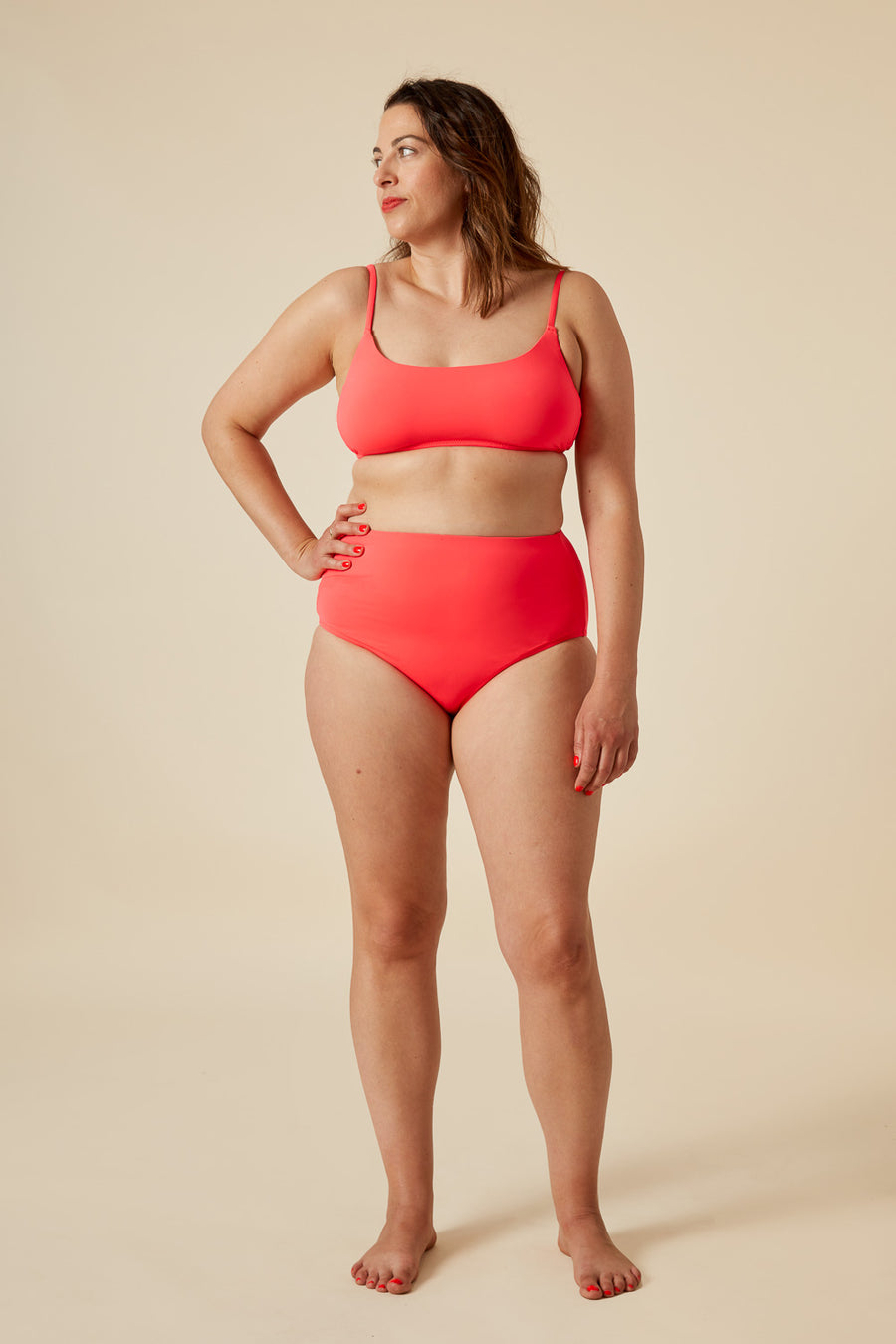 Bikini Swimwear Brazilian Beachwear Flat-Chested Women Swimsuit Set Long  Torso Swimsuits for Women