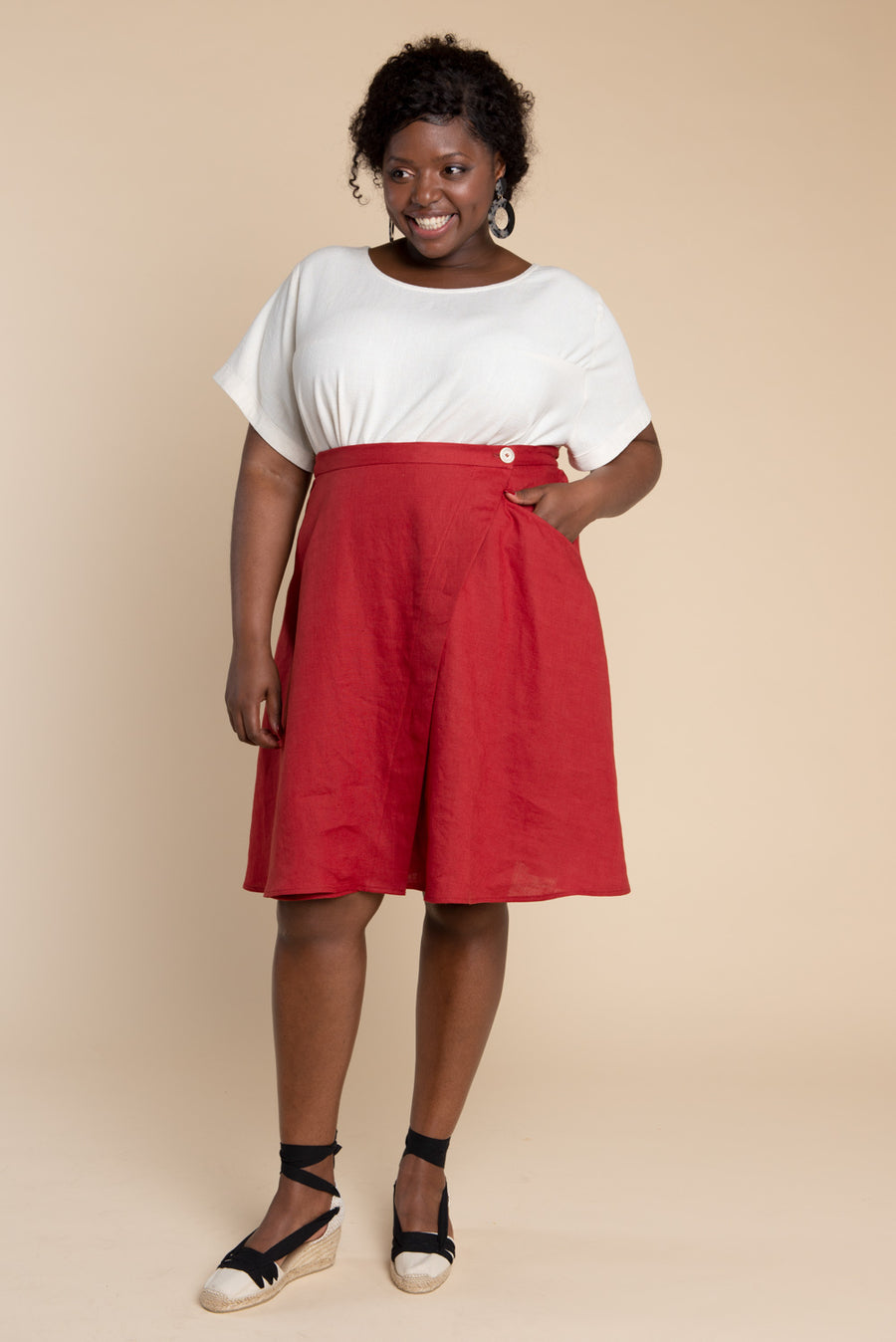 Fiore Skirt Pattern - Asymmetrical Wrap skirt pattern | Closet Core Patterns