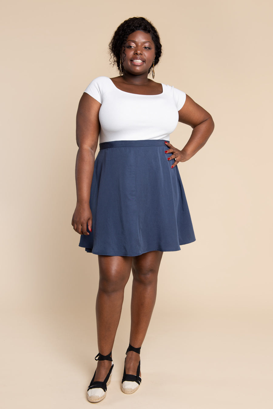 Plus Size A Line Skirt Instructions 70s Maxi Or Knee Length A Line