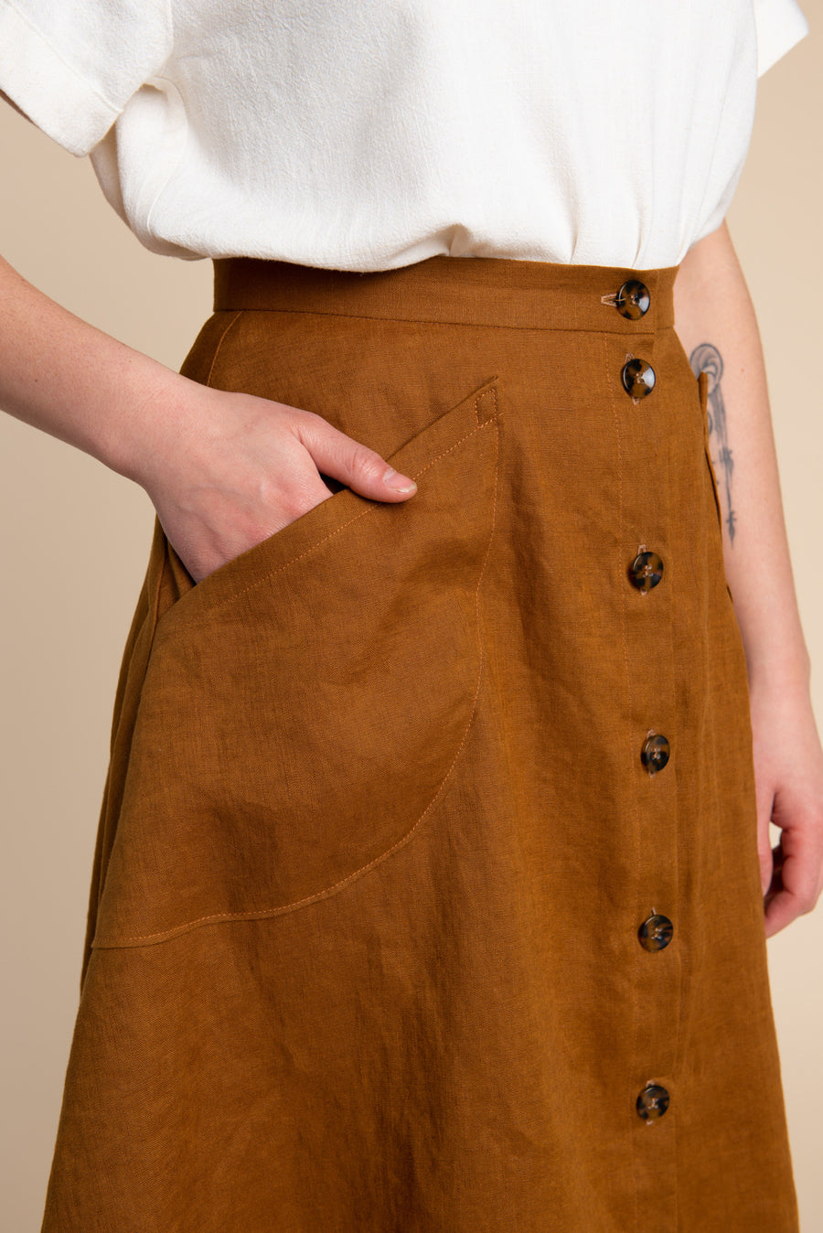 Fiore Skirt Pattern - Button front skirt pattern | Closet Core Patterns
