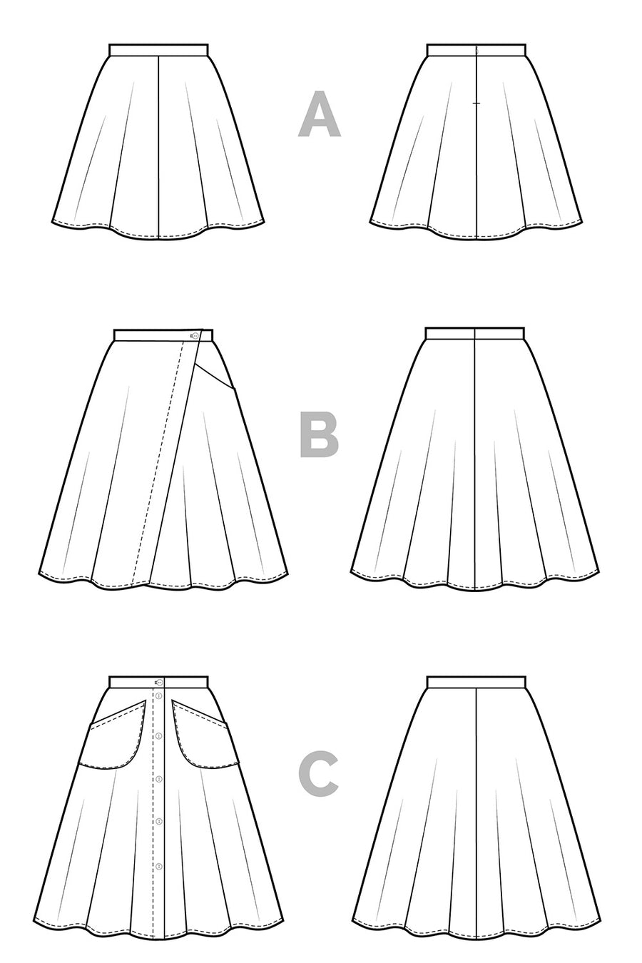 Fiore Skirt Pattern Sewing Pattern – Closet Core Patterns