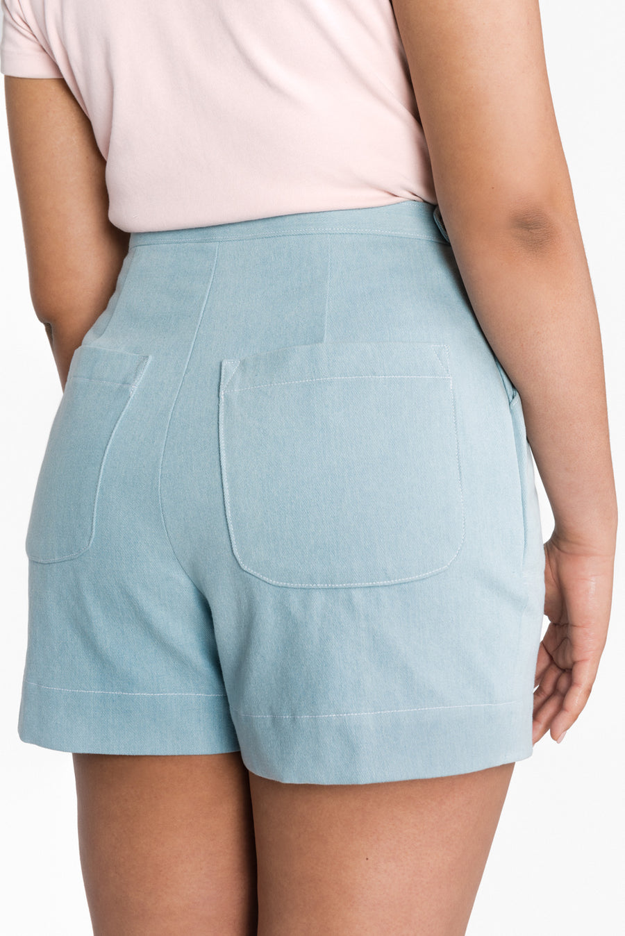 Elastic Waist Denim Overalls Shorts Skirt  Denim overalls shorts, Utility  skirt, Womens skirt