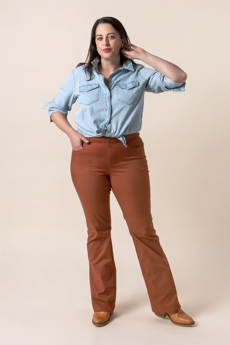 Flared Ginger Jeans + Sutton Blouse