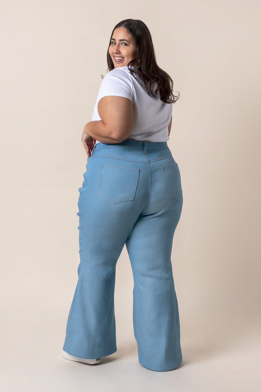 Plus Size m jeans by maurices™ Flare Sleek Pull On High Rise Jean