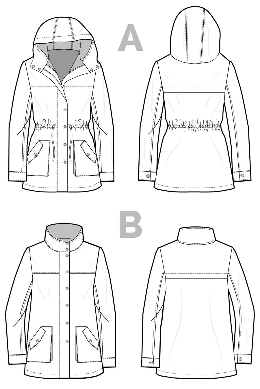 Kelly Anorak // Jacket sewing pattern // Closet Core Patterns