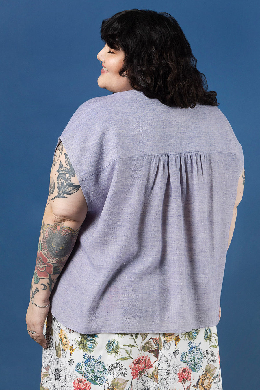 Periwinkle Plus-Size Shirt Pattern | Closet Core Crew