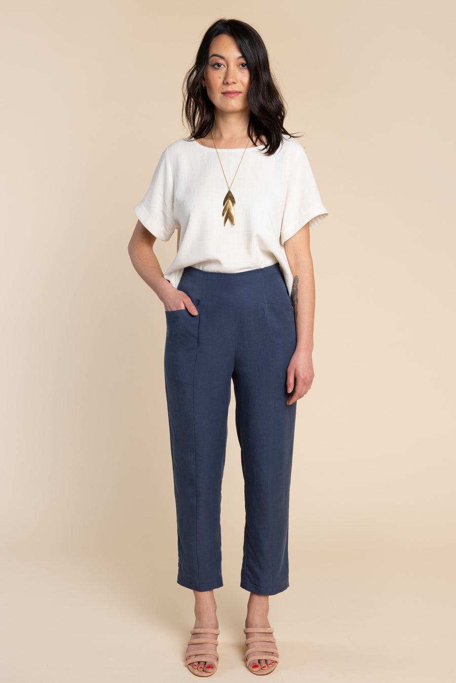 Pietra Pants & Shorts Pattern - Tapered legged elastic waist pants pattern | Closet Core Patterns