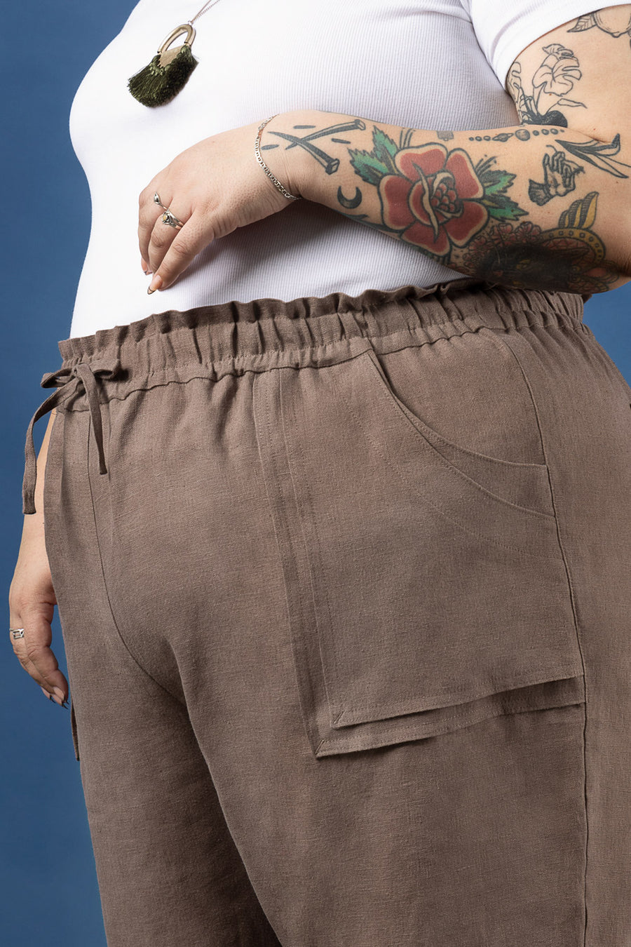 Women's Trouser Pants High Waisted Sewing Pattern UNCUT 14 16 18 Cuffed