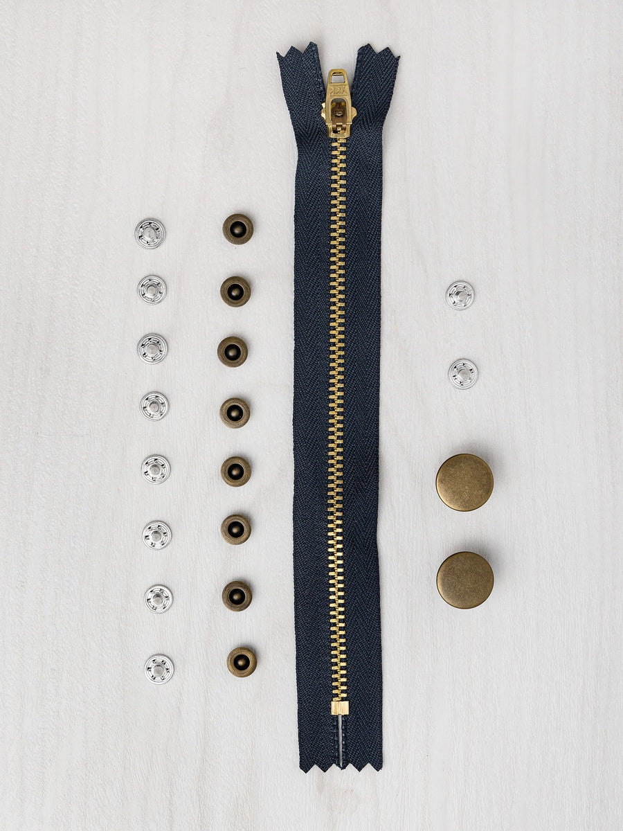 Fly front jeans-making kits // Jeans buttons + jeans rivets  // Closet Core Patterns
